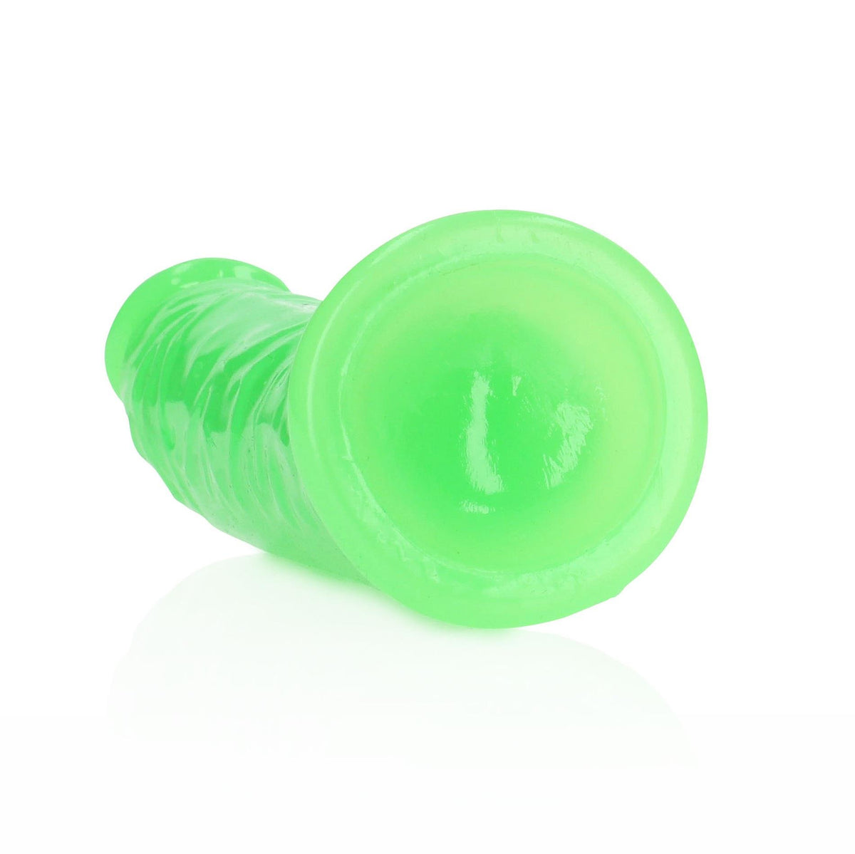 5-Dildo realistyczne RealRock świecące w ciemności z przyssawką 15,5 cm-5