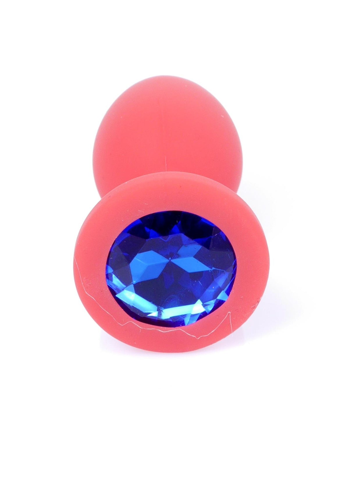 2-Korek analny silikonowy z diamentem MyLove Toys czerwony 7 cm-2