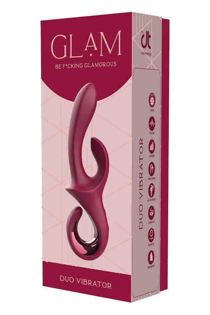 4-Wibrator króliczek Glam Duo Dreamtoys silikonowy USB 22 cm-4