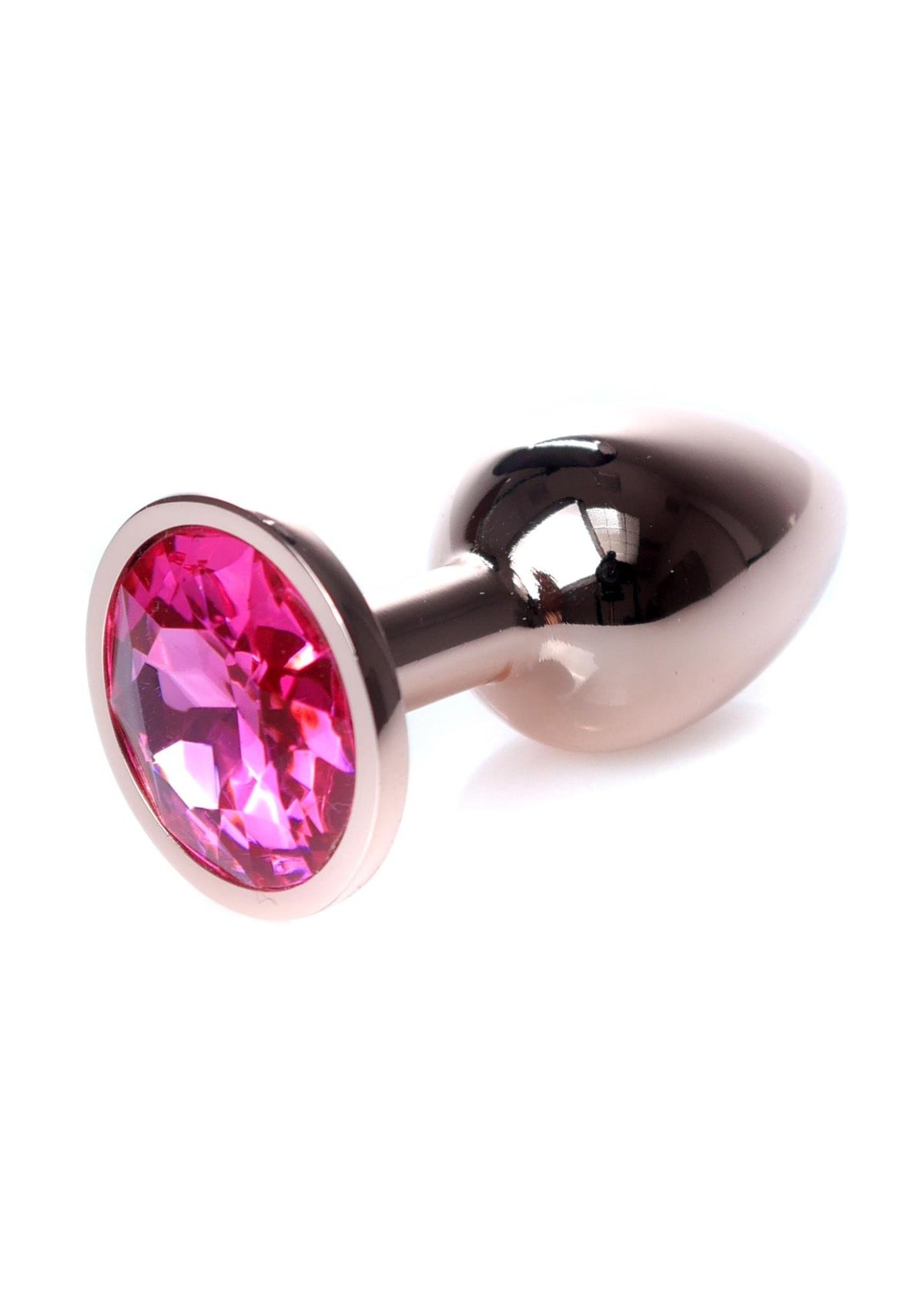 5-Stalowy korek analny z diamentem MyLove Toys różowy 7 cm-5