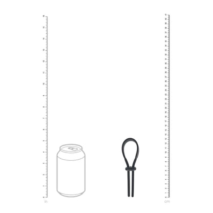 4-Pierścień erekcyjny Levelz regulowany silikonowy lasso czarny 14 cm-4