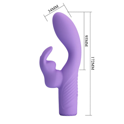 4-Silikonowy wibrator króliczek Pretty Love Elivia 10 funkcyjny punkt G USB-4