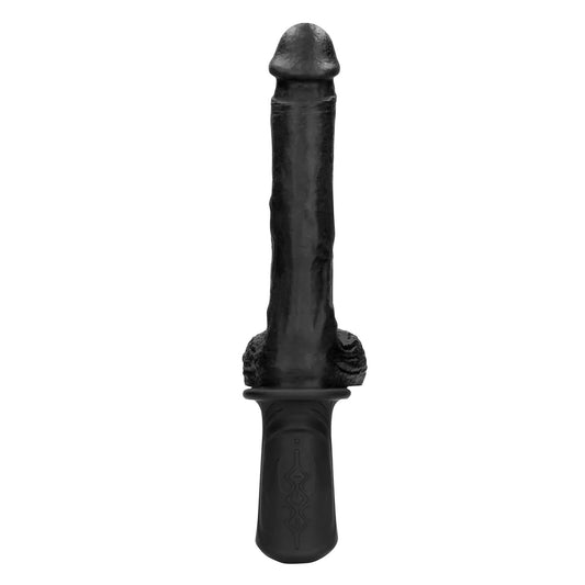 1-Hand Held Liquid Silicone Vibrating and Thrusting Sex Machine - Black-1