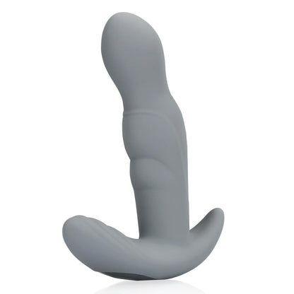 6-Silikonowy rotacyjny stymulator prostaty Loveline szary z pilotem 13 cm-6