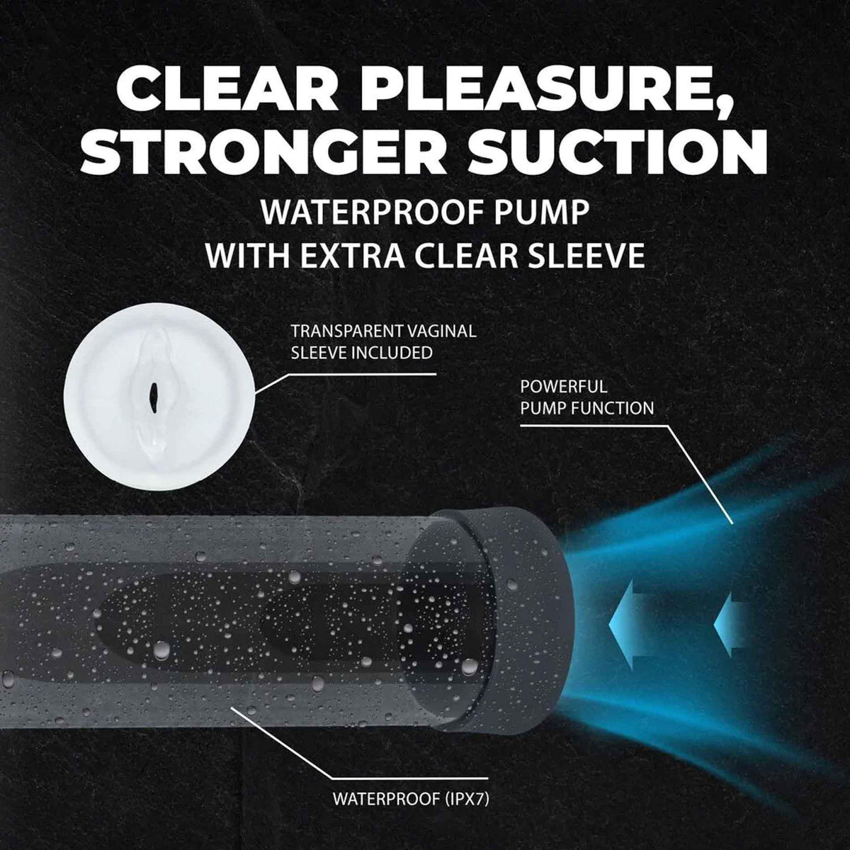 2-Automatyczna Wodoodporna Pompka Penisa i Masturbator Gun Metal-2
