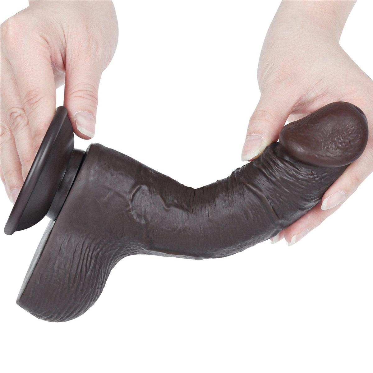 4-7.5'' Sliding Skin Dual Layer Dong Black-4