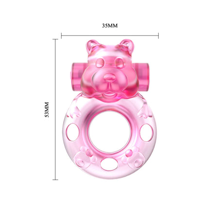 2-Vibrating Bear Cock Ring – Pink-2