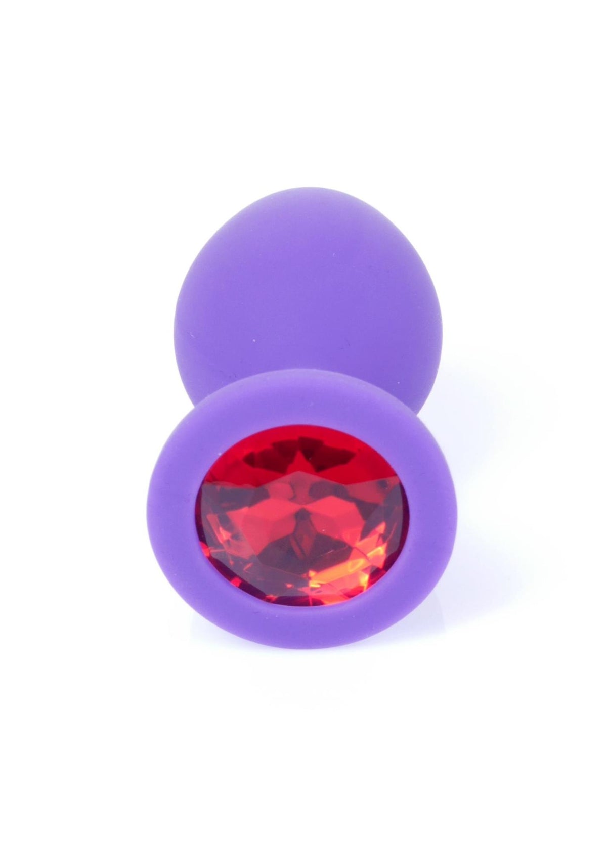 11-Silikonowy korek analny MyLove Toys fioletowy średni 8 cm-11