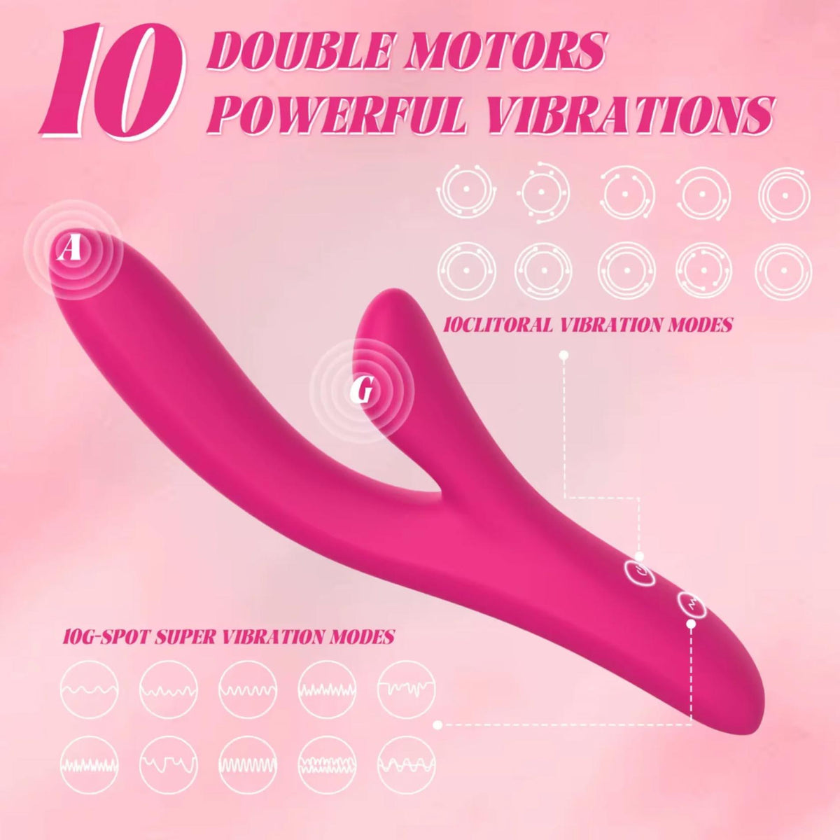 3-Wibrator króliczek Vibey Model Y Power Escorts różowy USB 23 5 cm-3