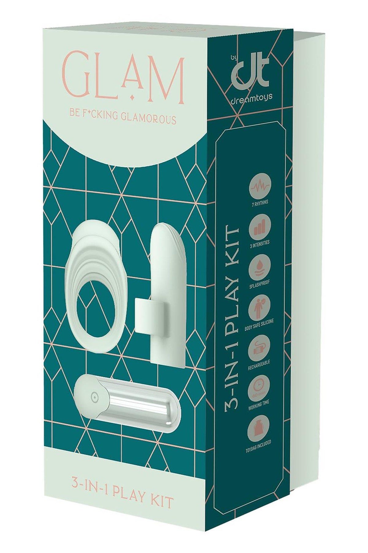 5-Zestaw Glam 3w1 Dream Toys silikonowy USB-5