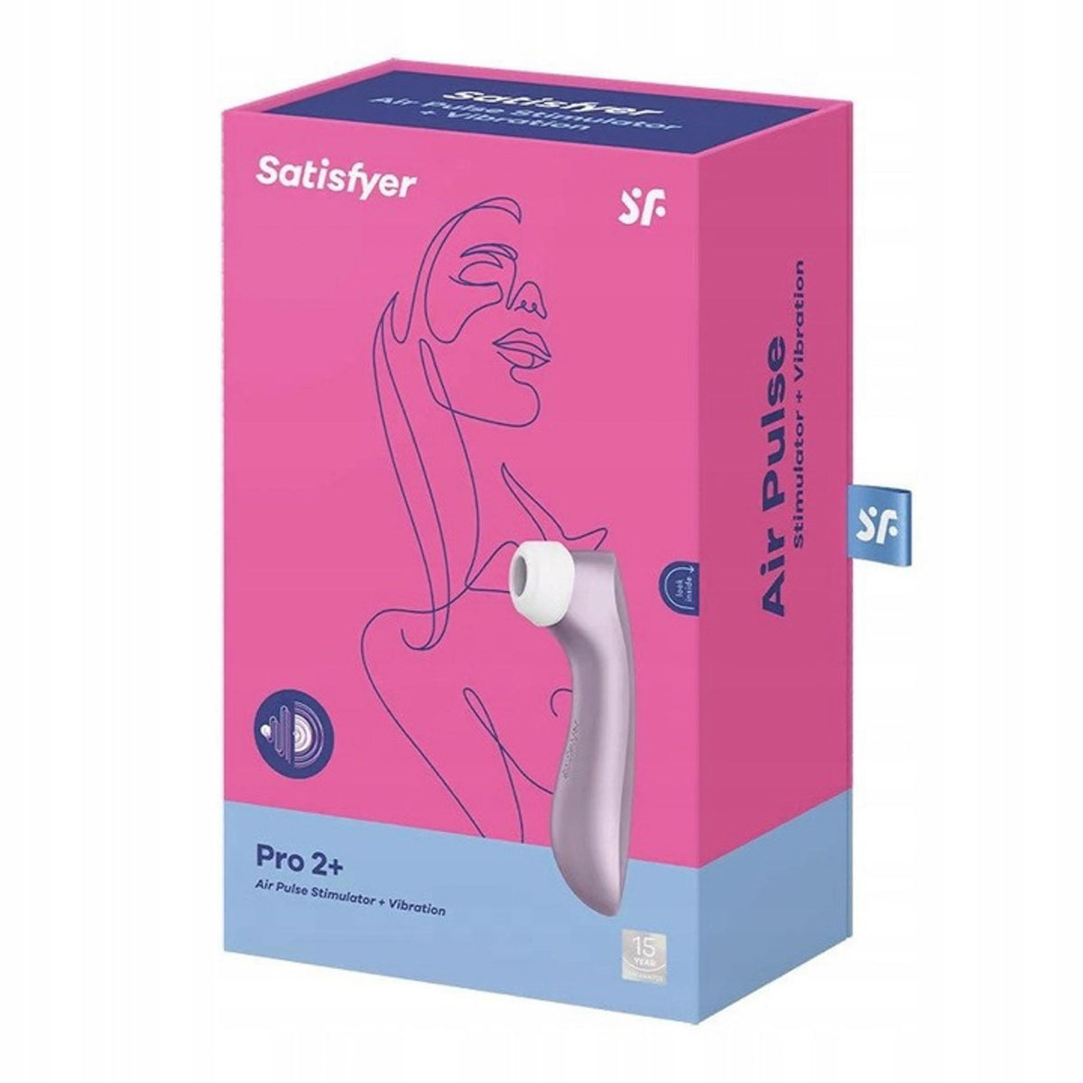 5-Bezdotykowy masażer łechtaczki Satisfyer Pro 2+ fioletowy USB 16 cm-5