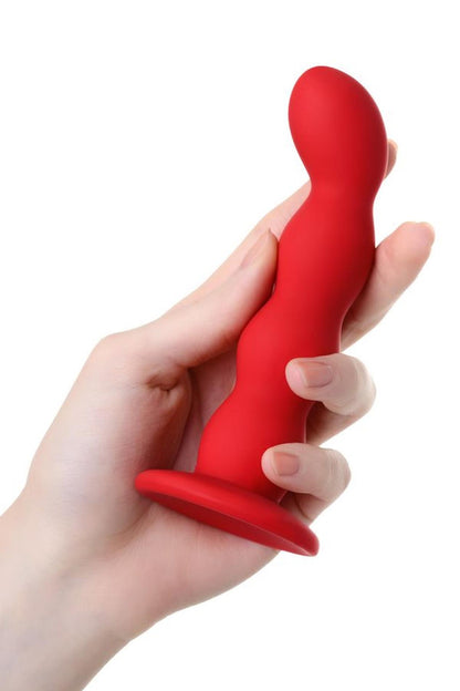 3-Dildo analne małe faliste czerwone Favorite ToDo z przyssawką-3
