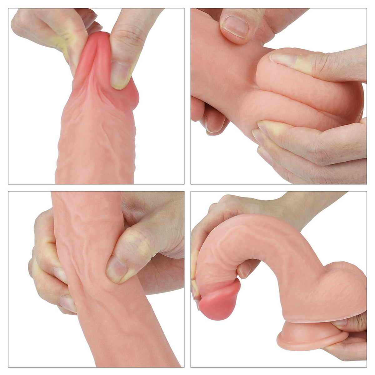 5-8'' Dual layered Platinum Silicone Cock-5