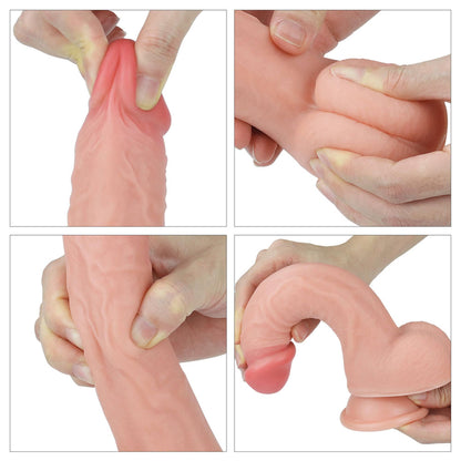 5-8'' Dual layered Platinum Silicone Cock-5