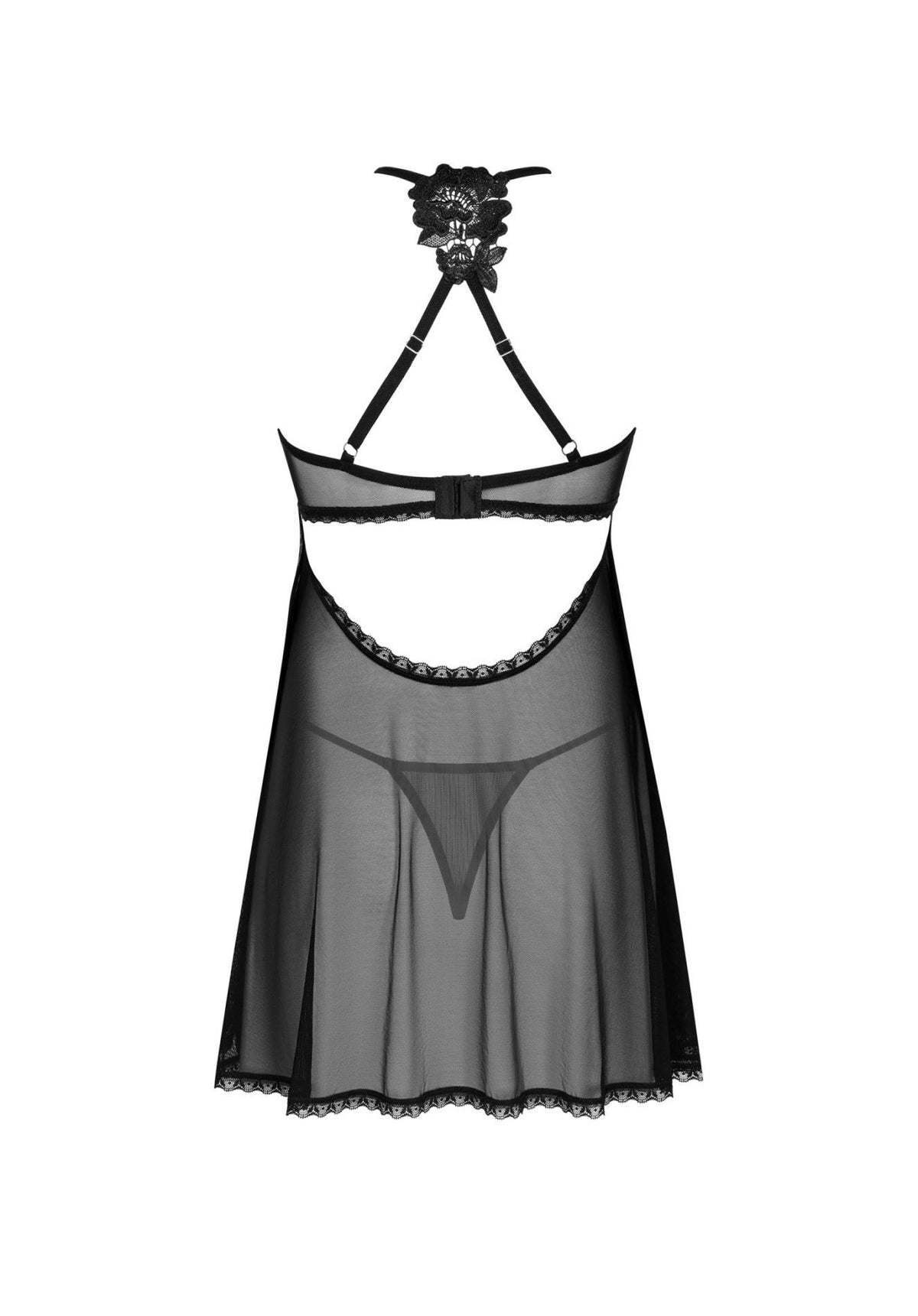6-Babydoll i stringi Latinesa Obsessive czarne XS/S-6