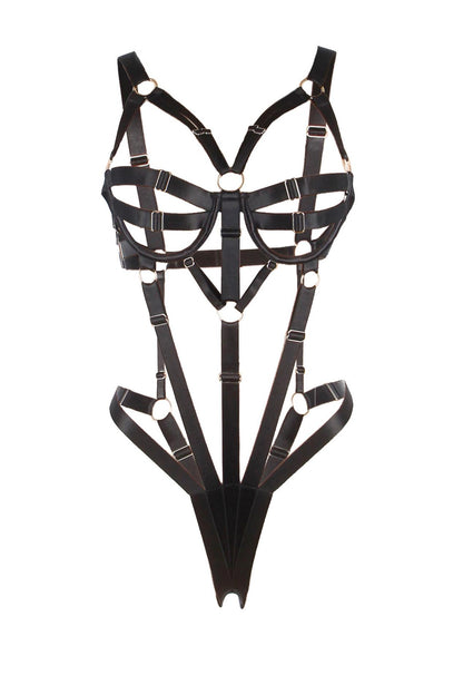 6-Regulowany body harness Paris Hollywood czarny-6