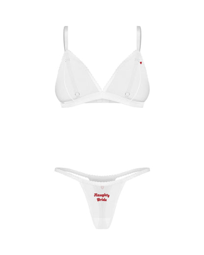 4-Komplet bielizny erotycznej Weddya Bride Obsessive 3częściowy S/M-4