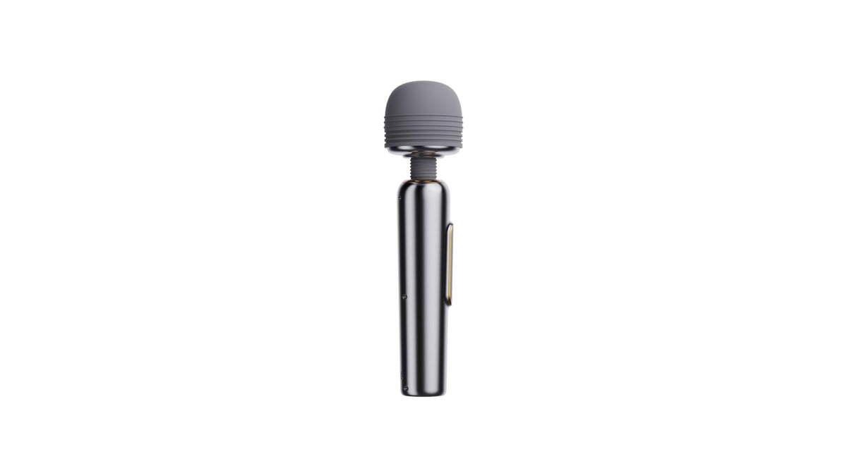 10-Masażer wand metaliczny silikonowy B Series Cute USB 24 cm-10