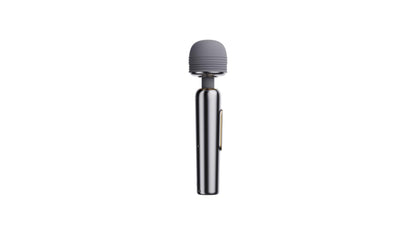 10-Masażer wand metaliczny silikonowy B Series Cute USB 24 cm-10