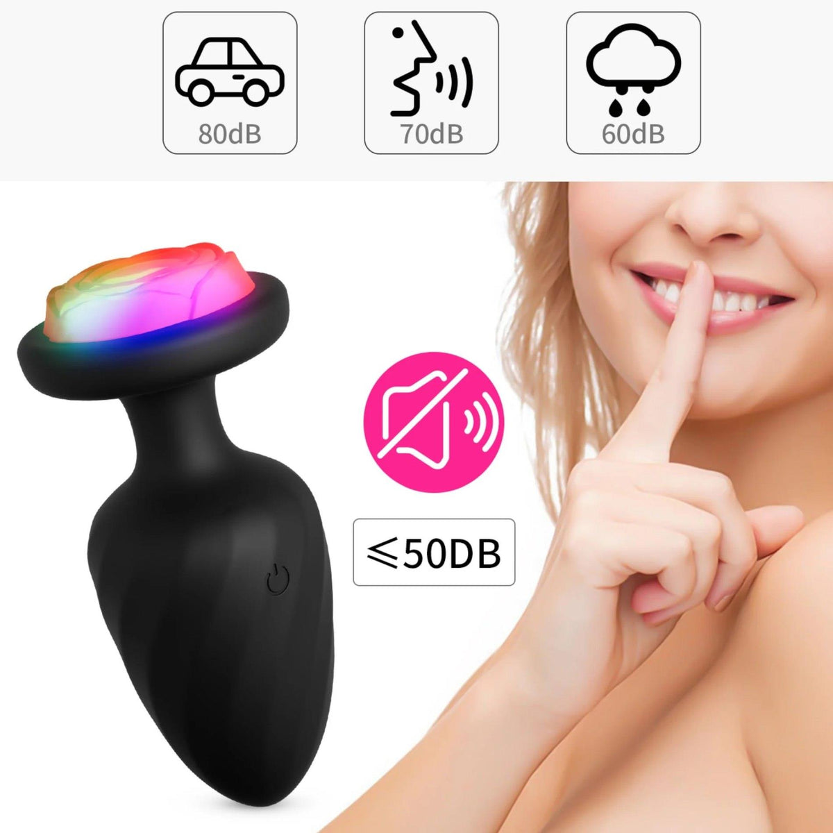 6-Wibrujący korek analny zdalny Power Escorts czarny silikonowy USB 10 cm-6