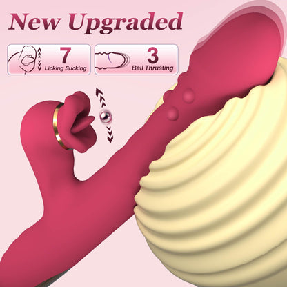 4-Silicone Vibrator - 7 rotating functions and 7 licking functions-4
