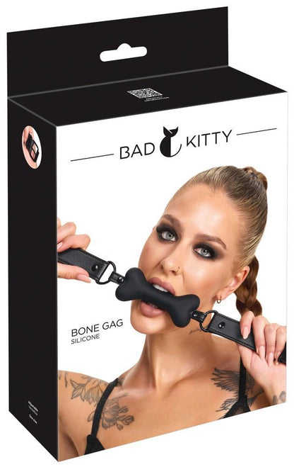 6-Knebel silikonowy Bad Kitty Dog Bone 12 cm-6