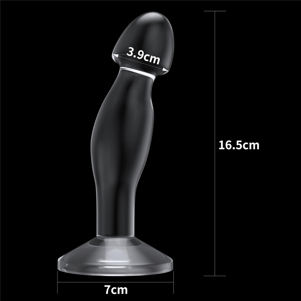 6-Flawless Clear Prostate Plug 6.5''-6