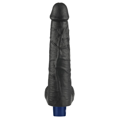 5-Dildo wibrujące realistyczne Lovetoy TPE czarne 27cm ładowane-5
