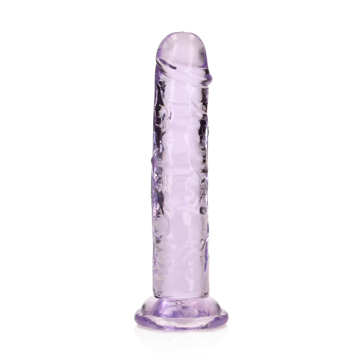 4-Żelowe przezroczyste dildo realistyczne z przyssawką RealRock 14,5 cm-4
