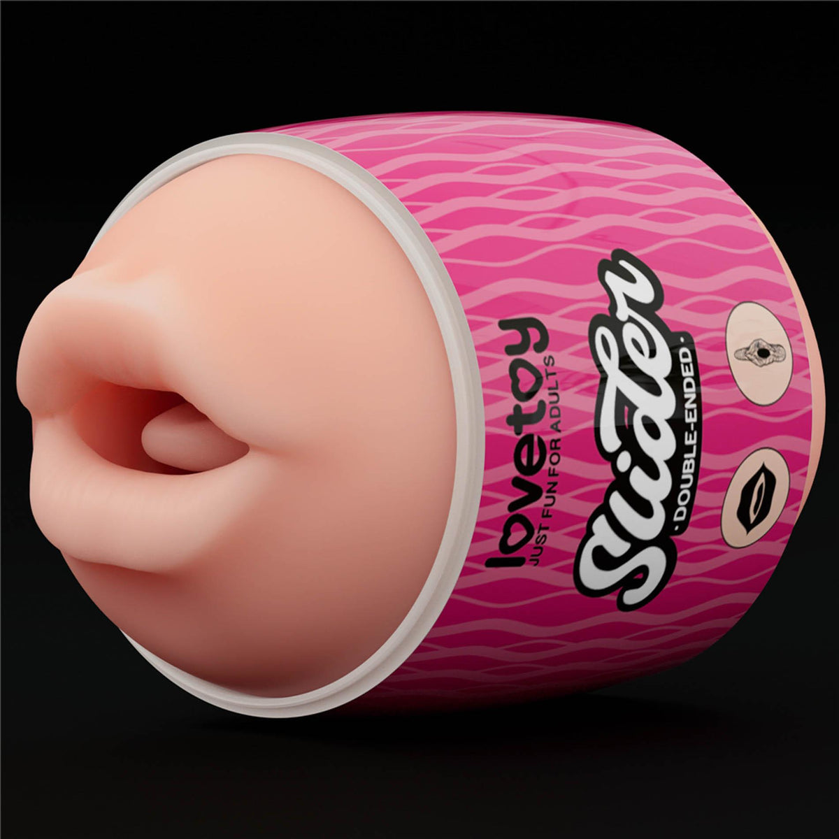 8-Masturbator dwustronny Lovetoy usta i pochwa z wibracjami-8