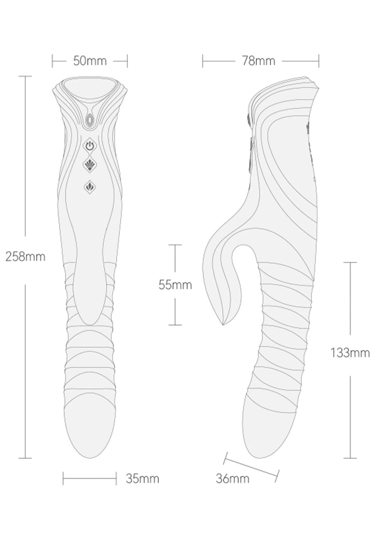 5-Wibrator króliczek ZALO Mose 2 z podgrzewaniem zielony 25,8 cm-5