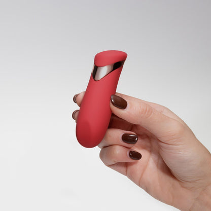 1-Mini wibrator Crushious Blinders ładowany czerwony silikonowy 10 cm-1