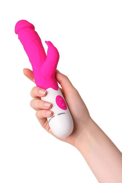 10-Wibrator króliczek Mist A-Toys silikonowy różowy 25 cm-10