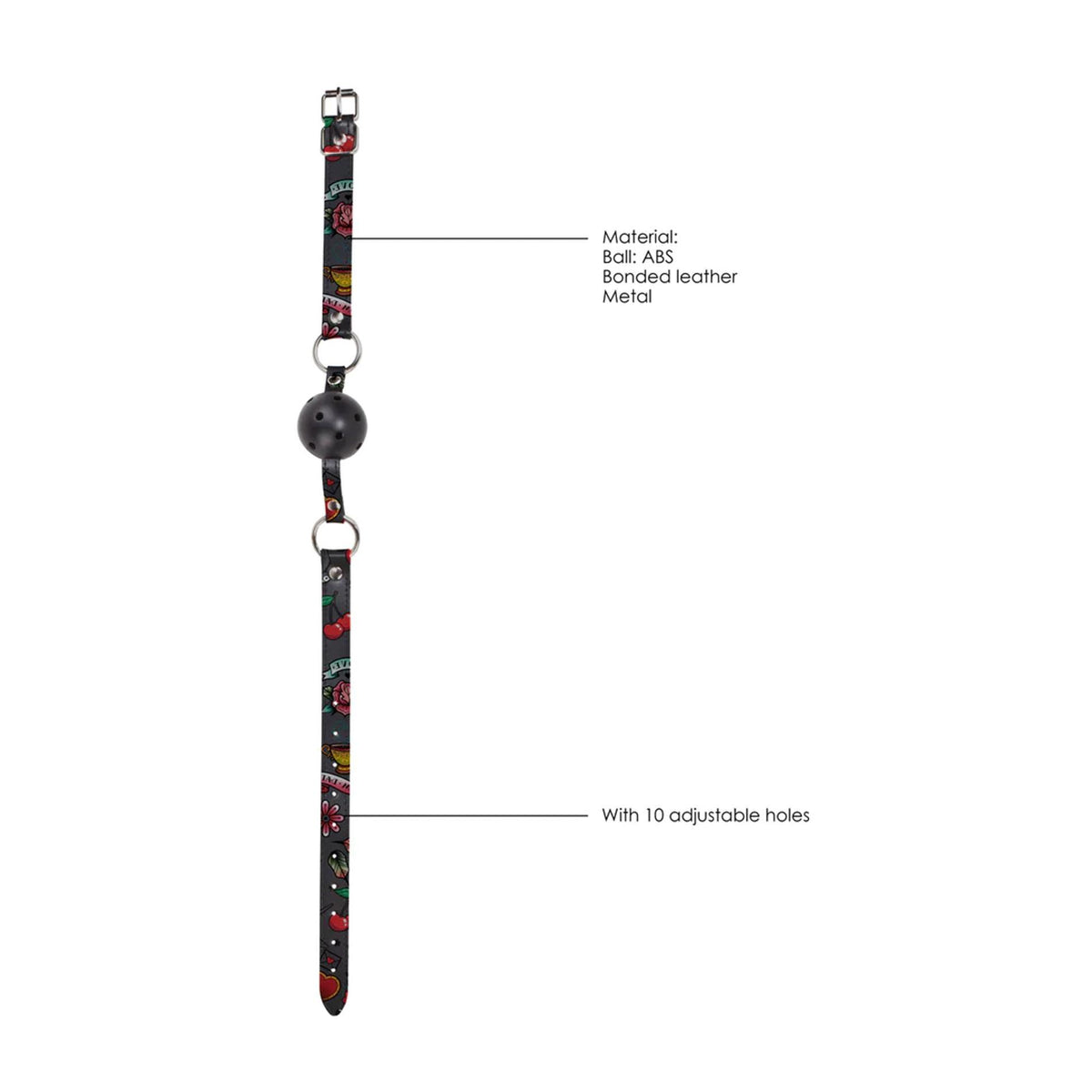 5-Oddychający knebel z kulką Ouch! 63 cm-5