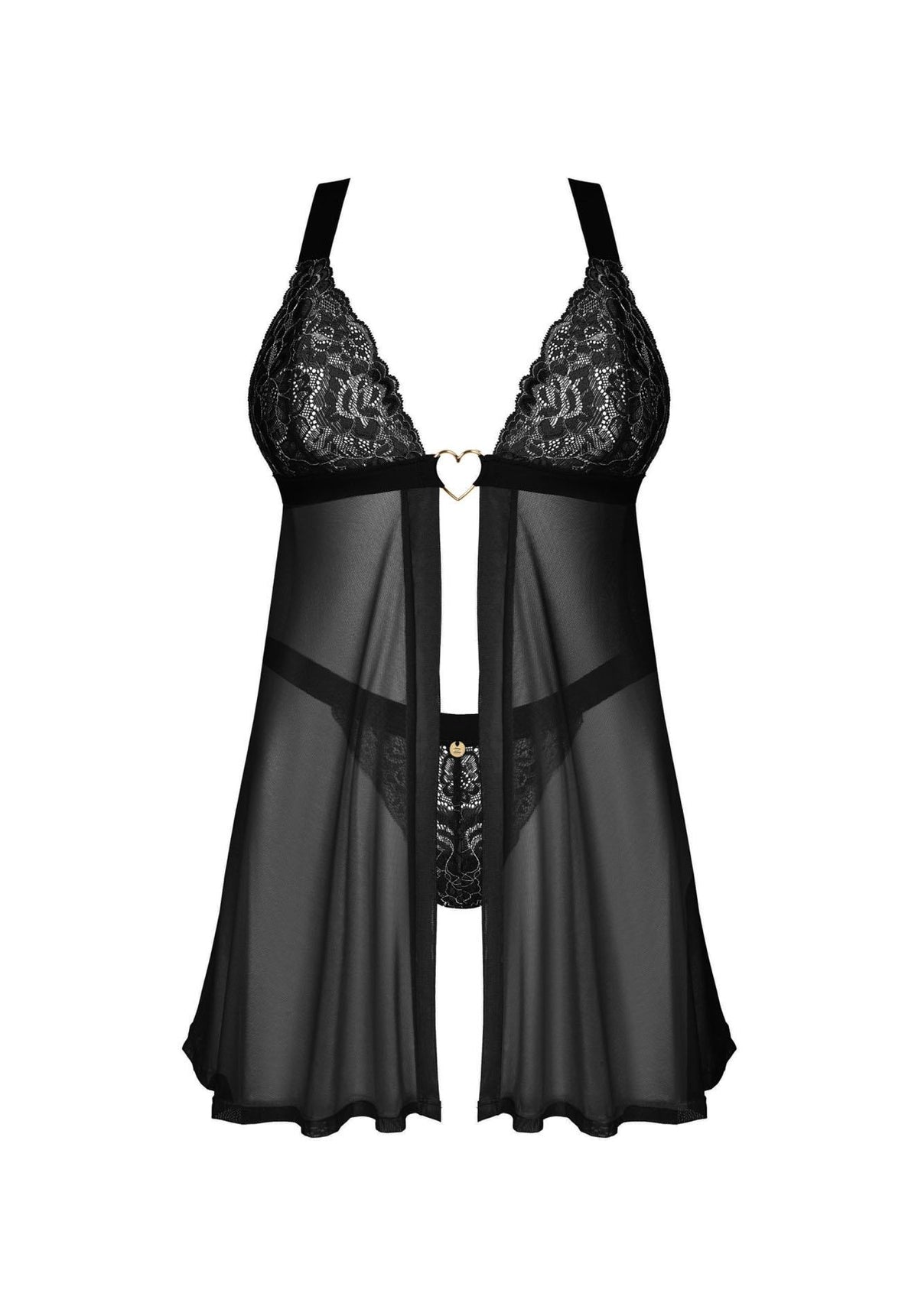 6-Babydoll Elianes Obsessive czarna z sercem M/L-6