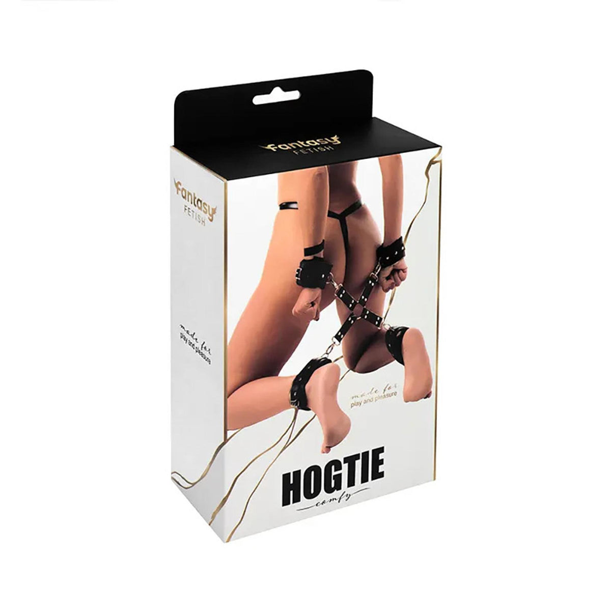 5-Hogtie z wygodnymi kajdankami Fantasy czarny-5