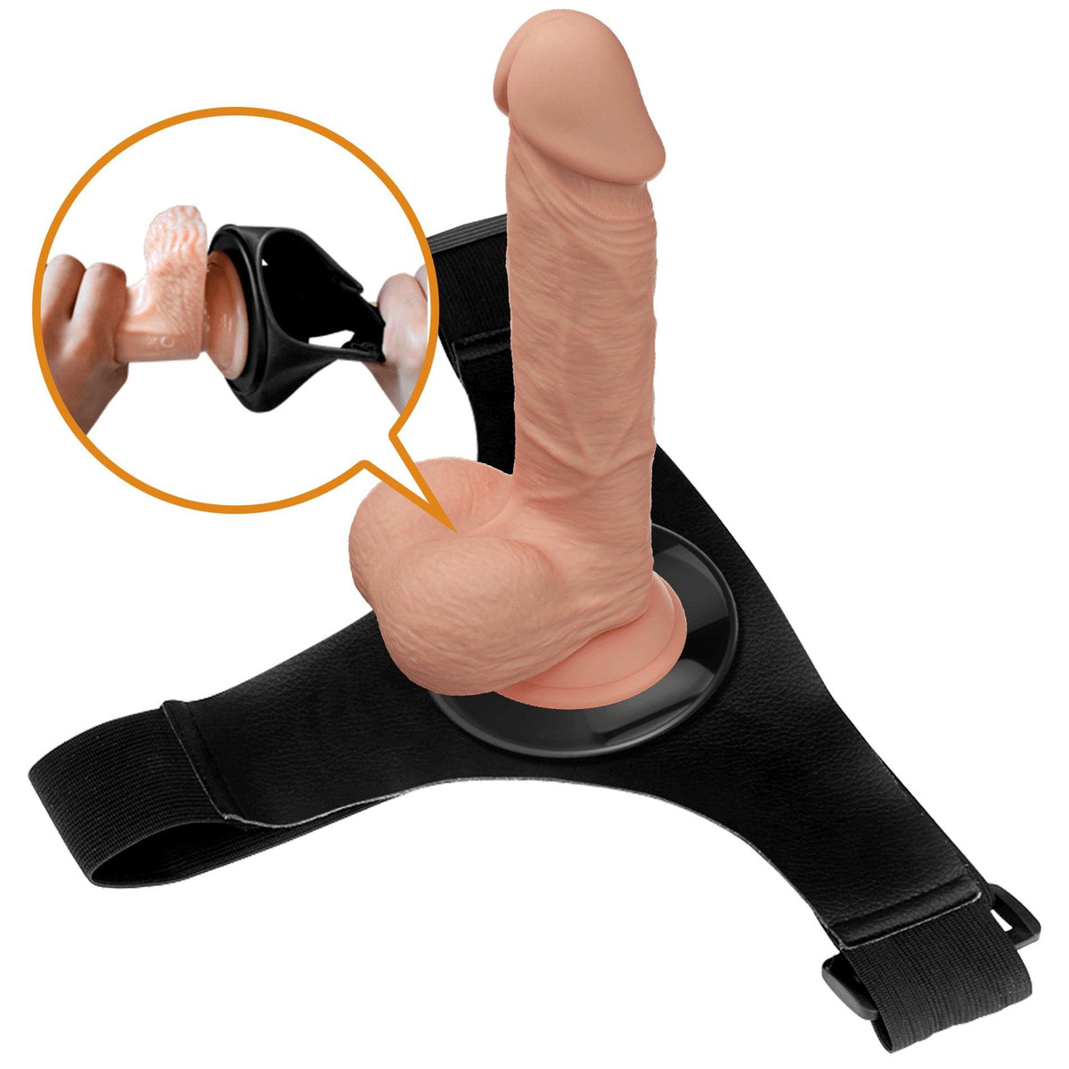 8-Uprząż strap-on majtkowa Pretty Love Jerry z dildo cielistym 19 cm-8