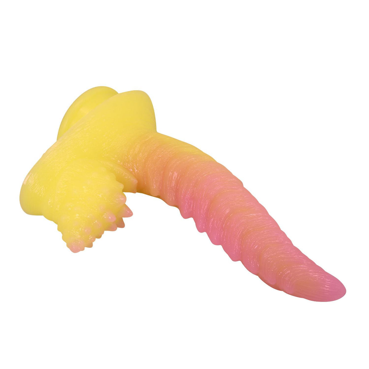 4-Dildo silikonowe żłobione Power Monsters Flamebeast 22,5 cm-4