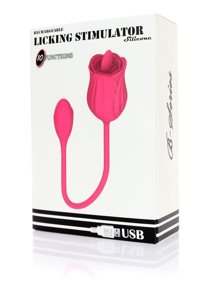 4-Stymulator liżący z wibrującym jajkiem silikonowy USB B Series Magic-4