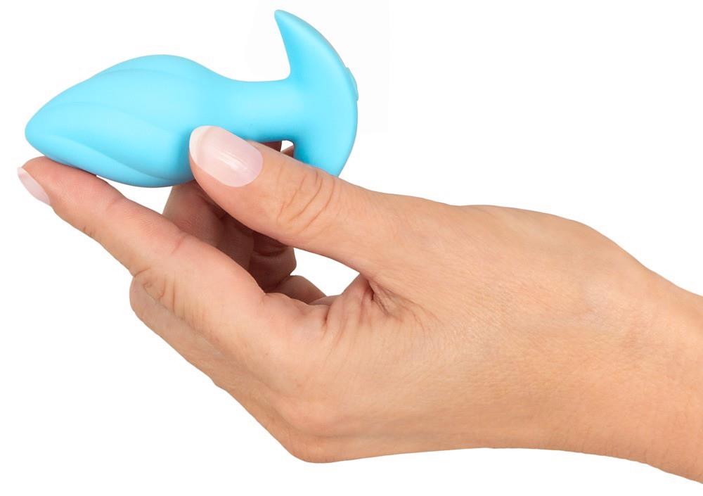 4-Korek analny wibrujący Cuties niebieski 7 trybów USB-4