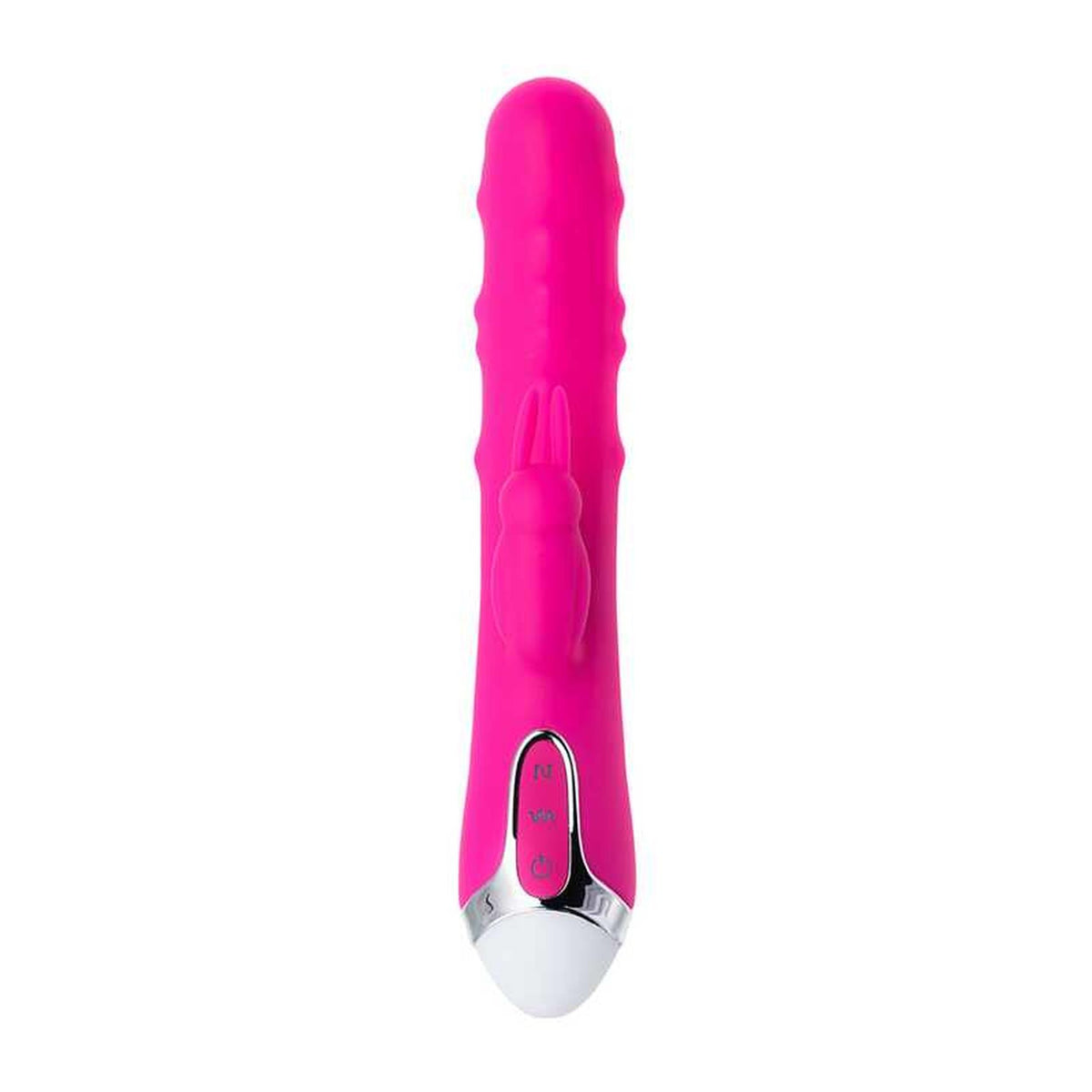 5-Wibrator króliczek z ruchomymi kulkami JOS BALLE silikonowy różowy 23 cm-5