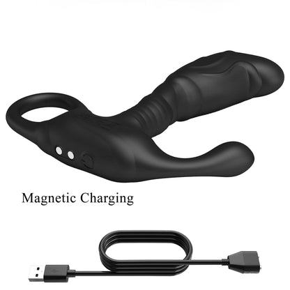 4-Wibrujący masażer prostaty Pretty Love Andrew z aplikacją USB-4