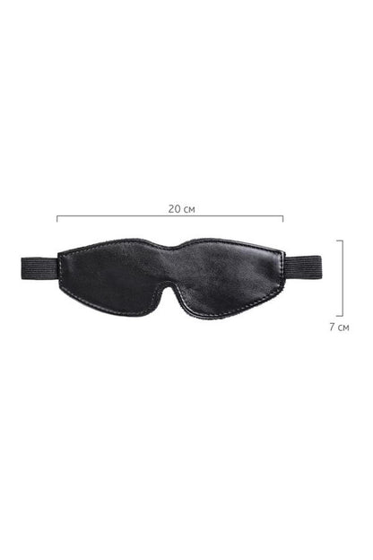 7-Maska BDSM Anonymo ze skóry PU czarna 26.5 cm-7