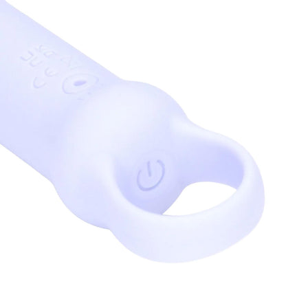 7-Wibrator z silikonową pętlą Loveline lawendowy 12,6 cm-7