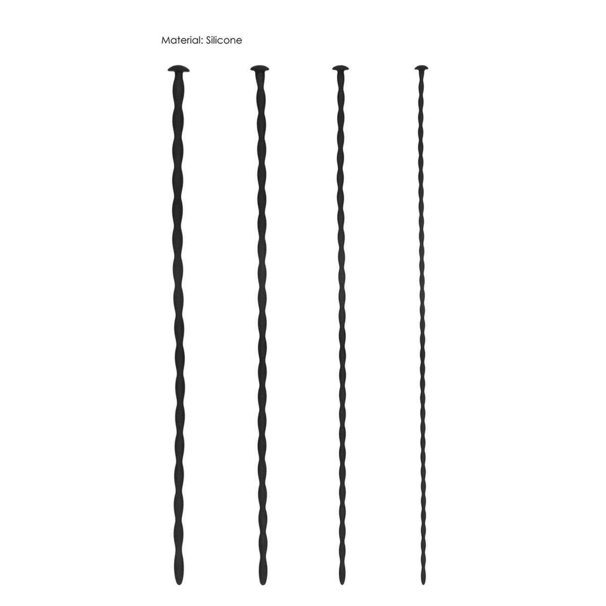 7-Zestaw silikonowych sond skręconych Ouch! dla początkujących 30 cm-7