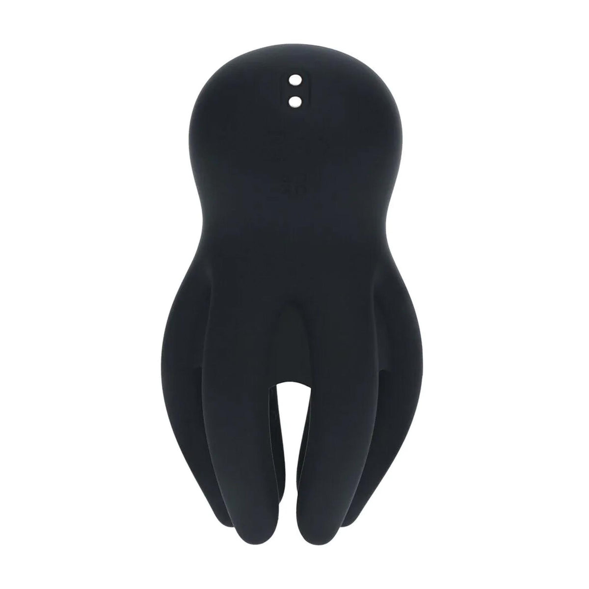 8-Digital Vibrating Silicone Penis Head Stimulator with Tentacles - Black-8