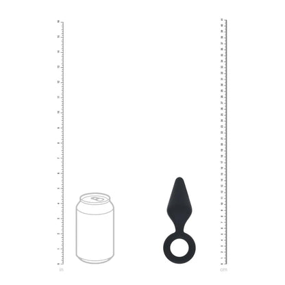 5-Silikonowy korek analny z pętlą Levelz M czarny 12 cm-5