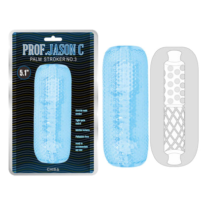 6-Masturbator dłoniowy z wypustkami Prof.Jason C No.3 niebieski 12,5 cm-6