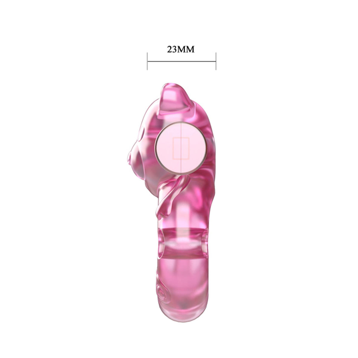 6-Vibrating Bear Cock Ring – Pink-6