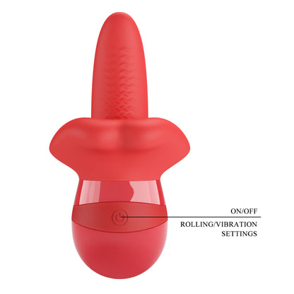 6-Stymulator łechtaczki z ruchem języka Pretty Love Obelia USB-6